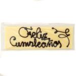 Placa "Feliz cumpleaños"